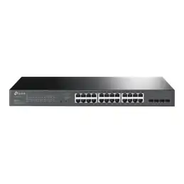 JetStream™ 28-Port Gigabit Smart Switch with 24-Port PoE+ PORT: 24× Gigabit PoE+ Ports, 4× Gigabit SFP Slot... (SG2428P)_1